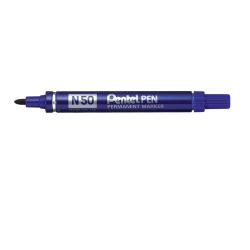 Cheap Stationery Supply of Pentel N50 Permanent Bullet Marker Broad Blue (Pack of 12) N50-C PEN50BU Office Statationery