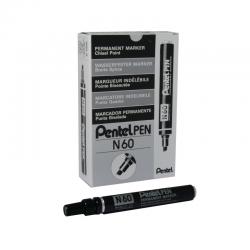 Cheap Stationery Supply of Pentel N60 Permanent Marker Chisel Tip Black (Pack of 12) N60-A PEN60BK Office Statationery