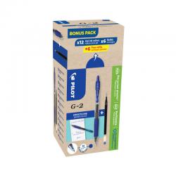 Cheap Stationery Supply of Pilot G-2 12 Gel Ink Rollerball Pens 12 Refills Medium Tip Blue (Pack of 24) WLT556183 PI55618 Office Statationery