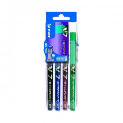 Cheap Stationery Supply of Pilot Set2Go V7 Rollerball Pens Assorted (Pack of 4) S2G573487 PI57348 Office Statationery