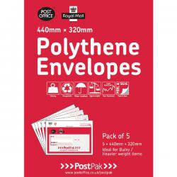 Cheap Stationery Supply of Polythene 440x320 Envelopes (Pack of 20) 101-3485 POF11407 Office Statationery