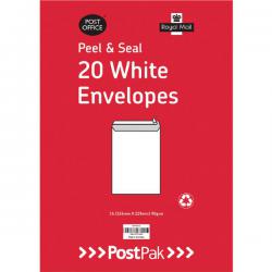 Cheap Stationery Supply of Postpak C4 Peel and Seal White 90gsm 10 Packs of 20 Envelopes 9730451 POF27421 Office Statationery
