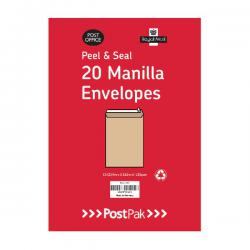 Cheap Stationery Supply of Postpak C4 Peel and Seal Manilla 90gsm 10 Packs of 20 Envelopes 9730466 POF27422 Office Statationery