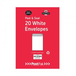 Cheap Stationery Supply of Postpak C5 Peel and Seal White 90gsm 10 Packs of 20 Envelopes 9730613 POF27423 Office Statationery