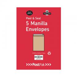 Cheap Stationery Supply of Postpak C4 Peel and Seal Manilla 115gsm 5 Packs of 20 Envelopes 9731119 POF27428 Office Statationery