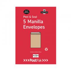 Cheap Stationery Supply of Postpak C5 Peel and Seal Manilla 115gsm 5 Packs of 20 Envelopes 9731326 POF27430 Office Statationery