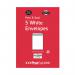 In the photograph, there are 40 packs of 5 white, peel and seal Post Office C5 envelopes. Each pack contains A5 sized envelopes made of 90gsm paper. The envelopes have a professional and clean appearance.