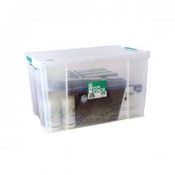 Cheap Stationery Supply of StoreStack 85 Litre Storage Box W660xD440xH390mm Clear RB11090 RB11090 Office Statationery