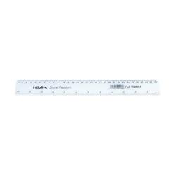 Cheap Stationery Supply of Initiative Shatter Resistant Plastic Ruler 30cm (12 inches) Clear Office Statationery