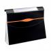 The picture shows a set of ACCO Brands dividers and indexes in black. The set includes 13 parts and features the Rexel Optima Expander design.