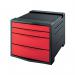 Rexel Choices Drawer Cabinet Red 2115610