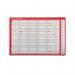 A picture of the Sasco Planners Sasco Aluminium Mounted Planner Track would show two sleek, modern-looking metal strips with grooves along the edges, perfect for easily sliding in and displaying your planner pages. The shiny silver finish gives a professional touch to any workspace.