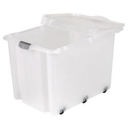Cheap Stationery Supply of VFM Clear Mega Crate With Folding Lid and Wheels 375859 Office Statationery