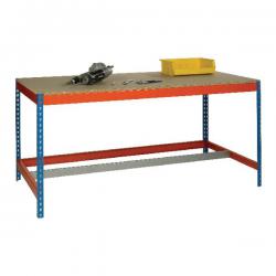 Cheap Stationery Supply of Blue and Orange Workbench With Lower Bar L1800xW750xD900mm 378940 SBY22565 Office Statationery