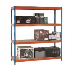Cheap Stationery Supply of VFM Orange/Zinc Heavy Duty Painted Shelving Unit 379024 Office Statationery