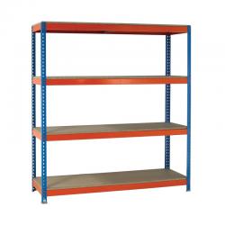 Cheap Stationery Supply of VFM Orange/Zinc Heavy Duty Painted Shelving Unit 379028 Office Statationery