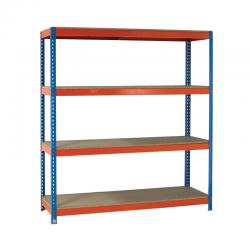 Cheap Stationery Supply of VFM Orange/Zinc Heavy Duty Boltless Shelving 379030 Office Statationery