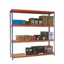 Cheap Stationery Supply of VFM Orange/Zinc Heavy Duty Painted Shelving Unit 379046 Office Statationery