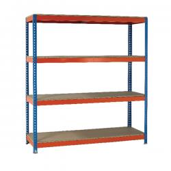 Cheap Stationery Supply of VFM Orange/Zinc Heavy Duty Painted Shelving Unit 379061 Office Statationery