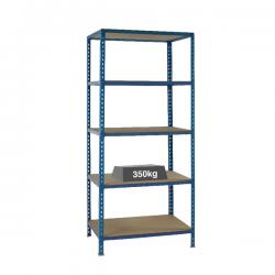 Cheap Stationery Supply of Medium Duty Bays Shelf Size 900x400mm Blue (5 shelves each with a 350kg capacity) 379623 Office Statationery