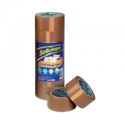 Cheap Stationery Supply of Sellotape Vinyl Case Sealing Tape 50mmx66m Brown (6 Pack) SE0246 Office Statationery