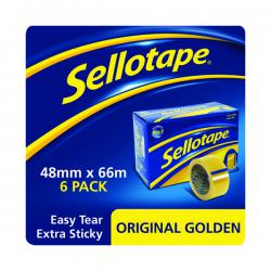Cheap Stationery Supply of Sellotape Original Golden Tape 48mmx66m (Pack of 6) 1443304 SE04999 Office Statationery