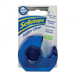 Cheap Stationery Supply of Sellotape Super Clear Tape and Dispenser 18mmx15m (Pack of 7) 1766006 SE05009 Office Statationery