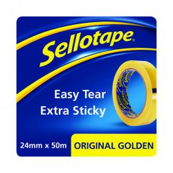 Cheap Stationery Supply of Sellotape Original Golden Tape 24mm x 50m (24 Pack) SE05591 Office Statationery