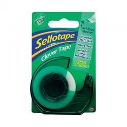 Cheap Stationery Supply of Sellotape Clever Tape and Dispenser 18mmx25m (Pack of 7) 1766004 Office Statationery