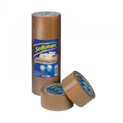Cheap Stationery Supply of Sellotape Polypropylene Packaging Tape 50mmx66m Brown (Pack of 6) 1445172 SE2456 Office Statationery