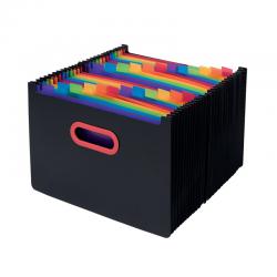 Cheap Stationery Supply of Snopake 24 Part Desk Expander A4 Rainbow/Black 15852 SK22127 Office Statationery