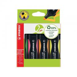 Cheap Stationery Supply of Stabilo Green Boss Highlighter Assorted (Pack of 4) 6070/4 SS43685 Office Statationery