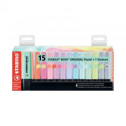 Cheap Stationery Supply of Stabilo Original Boss Highlighters Deskset Pastel (Pack of 15) 7015-02-5 SS56741 Office Statationery