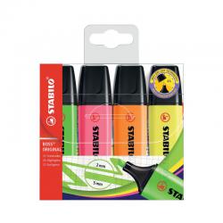 Cheap Stationery Supply of Stabilo Boss Original Highlighters Assorted (Pack of 4) 70/4 Office Statationery