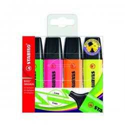 Cheap Stationery Supply of Stabilo Boss Original Highlighters Assorted (Pack of 4) 70/4 Office Statationery