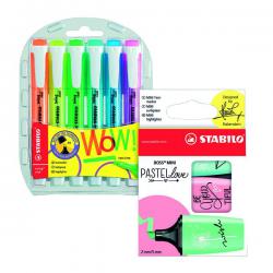 Cheap Stationery Supply of Stabilo Swing Cool Highlighters (Pack of 6) FOC Boss Mini Pastel (Pack of 3) SS811686 SS811686 Office Statationery