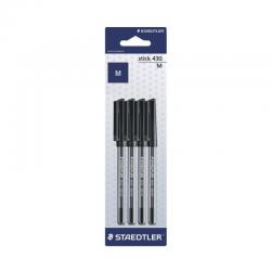 Cheap Stationery Supply of Staedtler Stick 430 Pen Medium Black (Pack of 40) 430 M9BK 4LA ST00915 Office Statationery