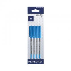 Cheap Stationery Supply of Staedtler Stick 430 Pen Medium Blue (Pack of 40) 430 M3BK 4LA ST00918 Office Statationery