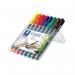 This photograph captures a set of Staedtler OHP markers and Lumocolour non-permanent markers in assorted colors. The pack includes 8 markers and features the reliable quality of Staedtler products.