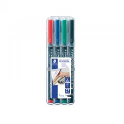 Cheap Stationery Supply of Staedtler Lumocolour Pen Permanent Fine Assorted (Pack of 4) 318-WP4 ST31080 Office Statationery