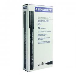 Cheap Stationery Supply of Staedtler Lumocolour Pen Permanent Medium Black (Pack of 10) 317-9 ST33222 Office Statationery