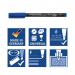 Staedtler Lumocolour Pen Permanent Fine Blue (Pack of 10) 318-3 ST33231