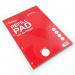 Silvine Ruled Margin Punched Headbound Refill Pad 160 Pages A4 Pad (6 Pack) A4RPFM SV41740