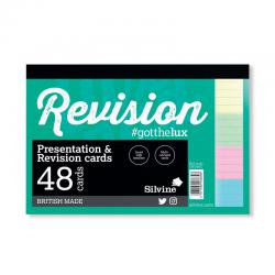 Cheap Stationery Supply of Silvine Revision Card Notepad 48 Card Multicolour (Pack of 20) CR51 SV43669 Office Statationery
