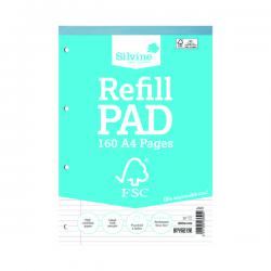 Cheap Stationery Supply of Silvine Envrion Ruled Refill Pad A4 160 Pages (Pack of 5) FSCRP80 SV43690 Office Statationery