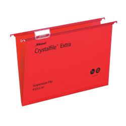 Cheap Stationery Supply of Rexel Crystalfile Extra Suspension File Polypropylene 15mm V-base Foolscap Red 70629 Pack of 25 T70629 Office Statationery