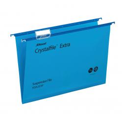 Cheap Stationery Supply of Rexel Crystalfile Extra Suspension File Polypropylene 15mm V-base Foolscap Blue 70630 Pack of 25 T70630 Office Statationery