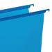 Rexel Crystalfile Extra Suspension File Polypropylene 15mm V-base Foolscap Blue Ref 70630 [Pack 25]