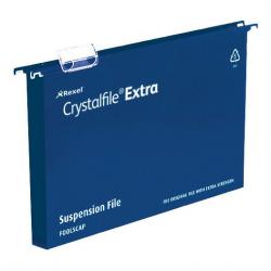 Cheap Stationery Supply of Rexel Crystalfile Extra Suspension File Polypropylene 30mm Wide-base Foolscap Blue 70633 Pack of 25 T70633 Office Statationery