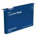 Rexel Crystalfile Extra Suspension File Polypropylene 30mm Wide-base Foolscap Blue Ref 70633 [Pack 25]